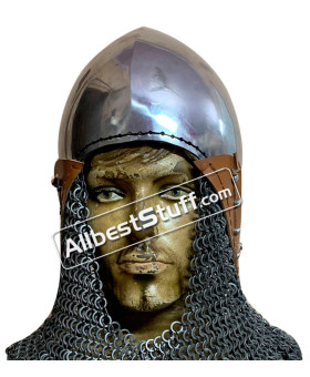 Medieval Bascinet Helmet Strong 14 G Steel Comes with Aventail