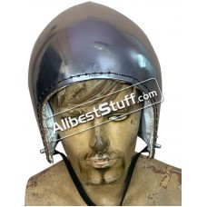 Medieval Bascinet Helmet Without Visor made from 14 Gauge Steel