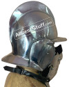 SALE! Medieval Burgonet Close Helmet 18 Gauge Steel image 2