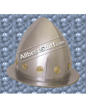 Medieval Cabasset Helmet Late 16th Century 16 Gauge Steel