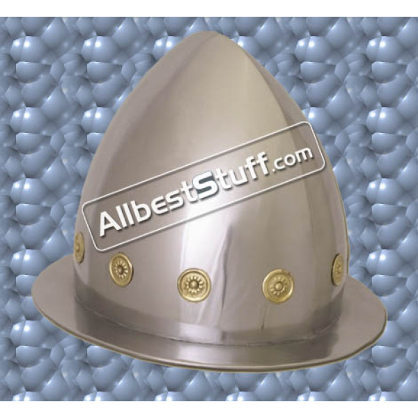 Medieval Cabasset Helmet Late 16th Century 16 Gauge Steel