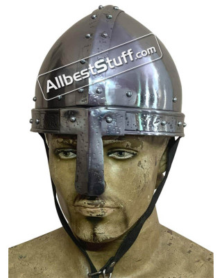 Medieval Conical Nasal Helmet Early Made of 16 Gauge Steel