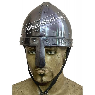 Medieval Conical Nasal Helmet Early Made of 16 Gauge Steel
