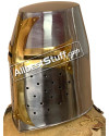 Medieval Crusader New Templar Helmet with Mason's Brass Cross image 2