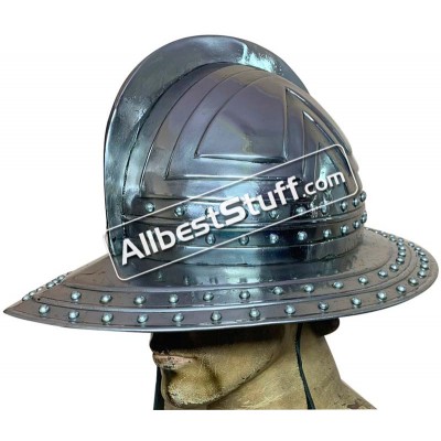 SALE! Medieval Early Kettle Hat Helmet made from 16 Gauge Steel