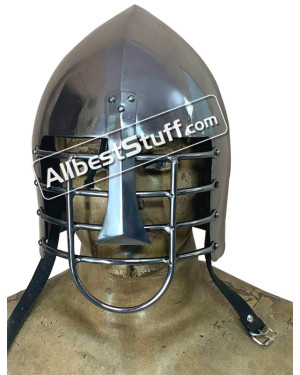 SALE! Medieval Early Nasal 18 Gauge Steel Helmet