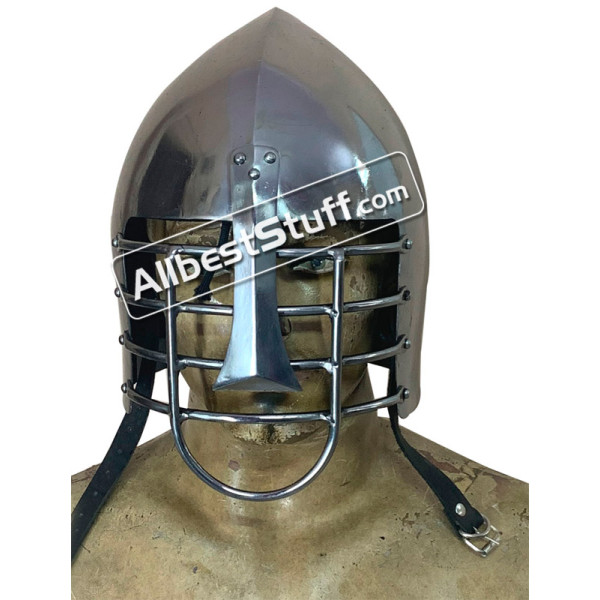 SALE! Medieval Early Nasal 18 Gauge Steel Helmet