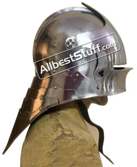 Set of 5 German Sallet Helmet 16 Gauge Steel Battle Ready