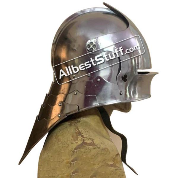 Set of 5 German Sallet Helmet 16 Gauge Steel Battle Ready