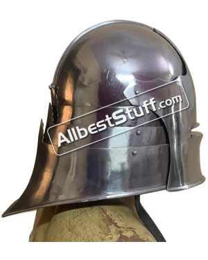 Medieval German Sallet Helmet Strong 14 Gauge Steel Battle Ready