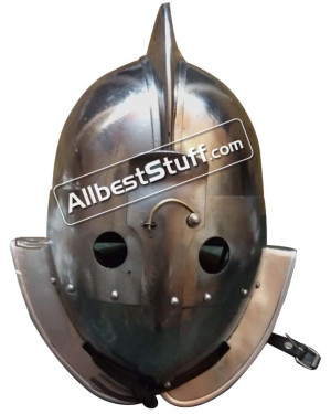 Medieval Gladiator Secutor Helmet Heavy Duty