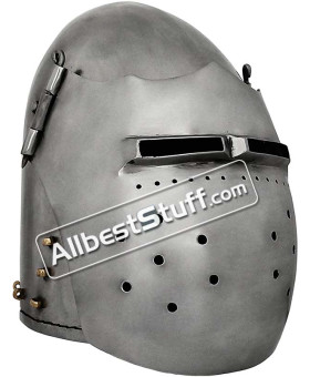 Medieval Great Bascinet Helmet 14G Steel Helmet
