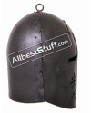 Medieval Great Helmet of William de Staunton 16 Gauge Steel image 1