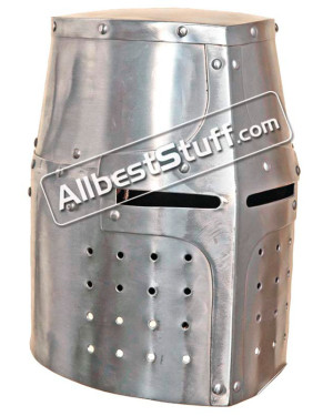 Medieval Great Knights Templar Helmet Made of 18 Gauge Steel