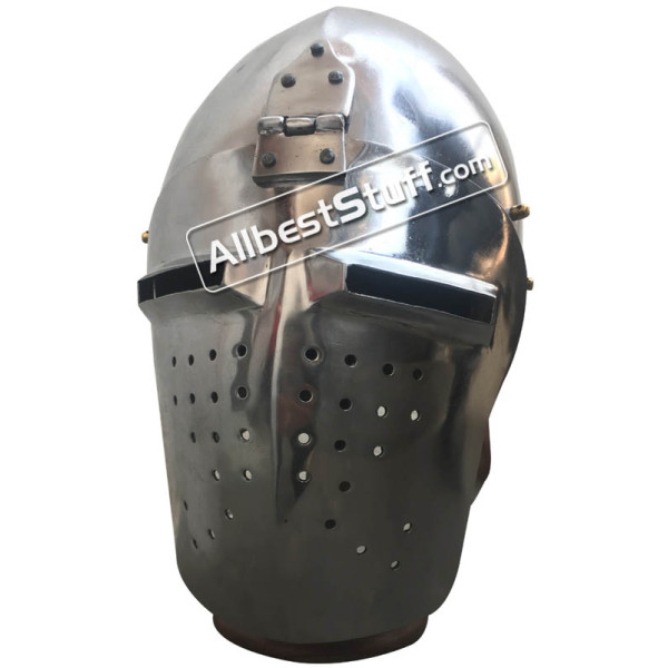 SALE! Medieval Heavy 14 Gauge Steel Bascinet Helmet