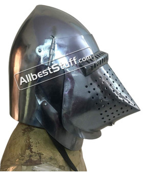 Medieval Houndskull Bascinet Hemlet made from 16 Gauge Steel