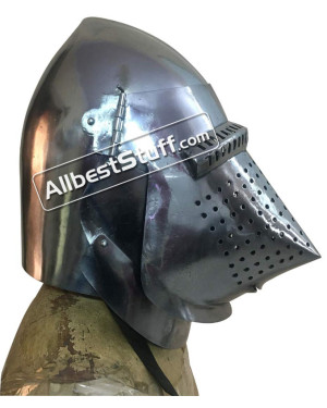 Medieval Houndskull Bascinet Hemlet made from 16 Gauge Steel