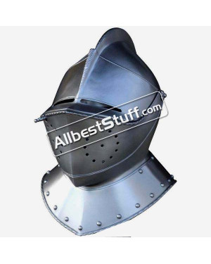 Medieval Italian Armet 18 Gauge Steel Helmet