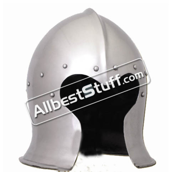 Medieval Italian Barbute Bascinet Helmet of 1470 AD made from Heavy 14 Gauge Steel