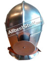 Medieval Italian Closed Helmet with Bevors 18 Gauge Steel image 2