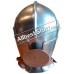 Medieval Italian Closed Helmet with Bevors 18 Gauge Steel