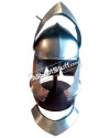 Medieval Italian Closed Helmet with Bevors 18 Gauge Steel image 3