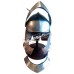 Medieval Italian Closed Helmet with Bevors 18 Gauge Steel