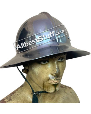 SALE! Medieval Kettle Hat 14th Century made of 16 Gauge Steel