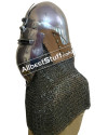 Medieval Klappvisier Bascinet from 1370 AD made in Heavy 14 Gauge Steel image 1