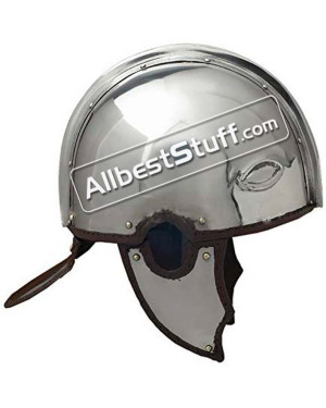 Medieval Late Roman Made of 18 Gauge Steel Helmet Intercisa I