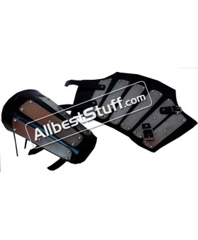 Medieval Leather with 18 Gauge Steel Plate Bracers