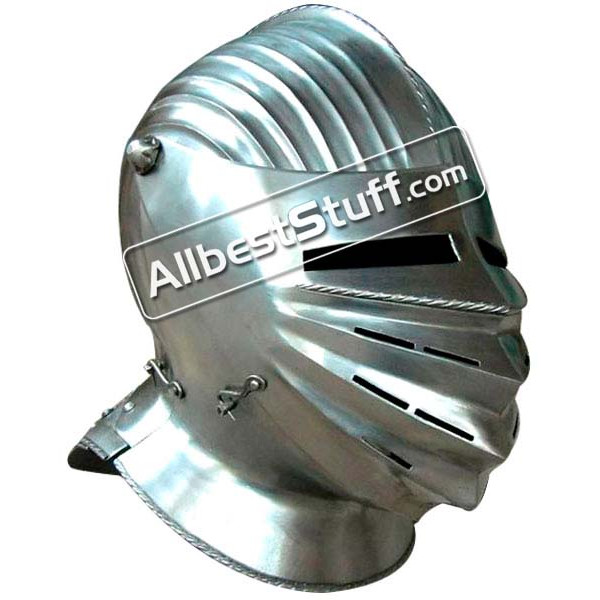 Medieval Maximilian Armet Helmet Made of 18 Gauge Steel