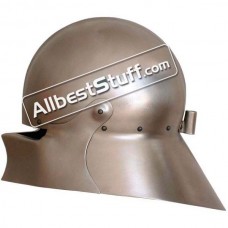 Medieval Maximilian Sallet Helmet Made of 16 Gauge Steel