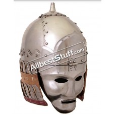 Medieval Mongolian 14th century Great Helmet 16 Gauge Steel