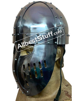 Medieval Norman Faceplate Spangenhelm Heavy 14G Helmets