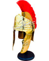 Medieval Roman Praetorian 18 Gauge Brass Helmet with Plume image 2