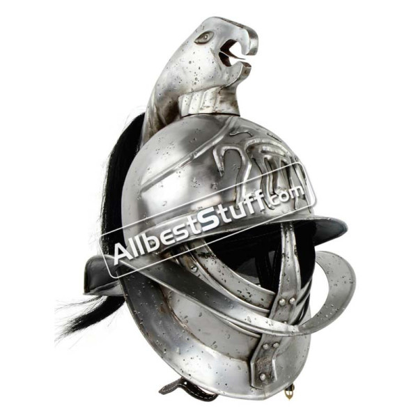 Medieval Spartacus Gladiator Helmet Made of 18 Gauge Steel