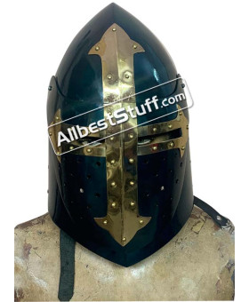 Medieval Sugar Loaf Helmet with Visor