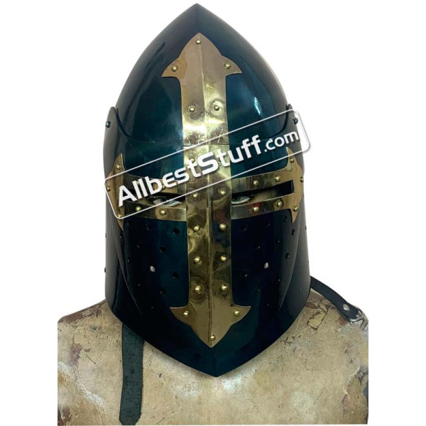 Medieval Sugar Loaf Helmet with Visor