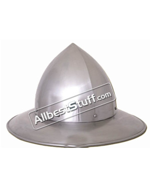 Medieval Swiss Kettle Hat Helmet of 14th Century made from 16 Gauge Steel