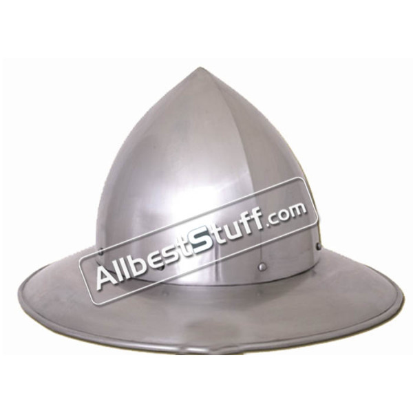 Medieval Swiss Kettle Hat Helmet of 14th Century made from 16 Gauge Steel