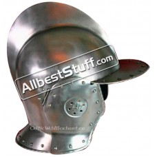 Medieval Swiss burgonet Helmet 14 Gauge Steel