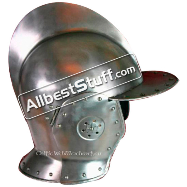 Medieval Swiss burgonet Helmet 14 Gauge Steel