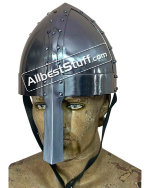 Medieval Viking Spangenhelm 18 Gauge Steel Helmet