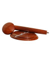 Wooden Helmet Stand For Medieval Armour Helmets Black image 1