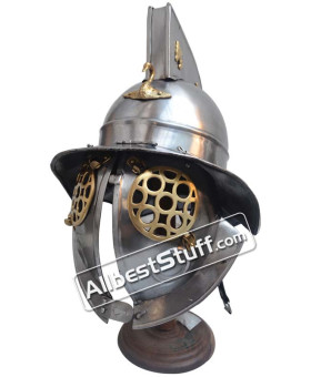 Roman Gladiator Helmet Heavy Duty 14 Gauge Helmet