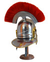 Roman Guard Armor Helmet Brass-Accents Medieval Knight Crusader RED PLUME image 1