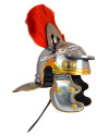 Roman Guard Armor Helmet Brass-Accents Medieval Knight Crusader RED PLUME image 2