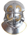 SALE! Roman Steel Imperial Italic 'G' Hebron Helmet With Brass Trim image 2