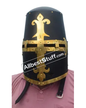 Medieval 16 Gauge Steel Great Helmet of Reiter von Kornberg Nuremberg